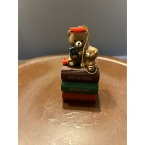 Vintage House of Lloyd CHRISTMAS Teacher Scholar Ornament 1989 Missing 1 Drawer‎